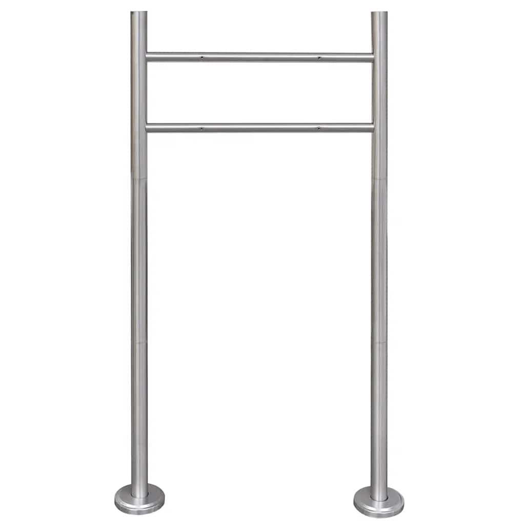 Vidaxl Letterbox Stand Edelstahl