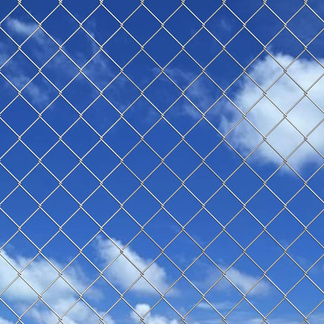 Vidaxl -Netzzaun 15x1,5 m verzinktes Stahl silberfarben