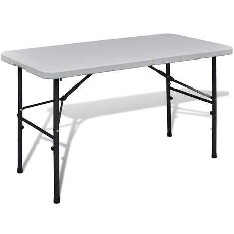 VIDAXL -Klapptisch für außerhalb von 122 cm HDPE -Weiß