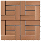 VIDAXL -Terrassenfliesen 11 Stücke 30 x 30 cm WPC 1 M2 BROWN