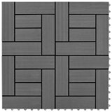 VIDAXL -Terrassenfliesen 11 Stücke 30 x 30 cm WPC 1 m2 (grau)