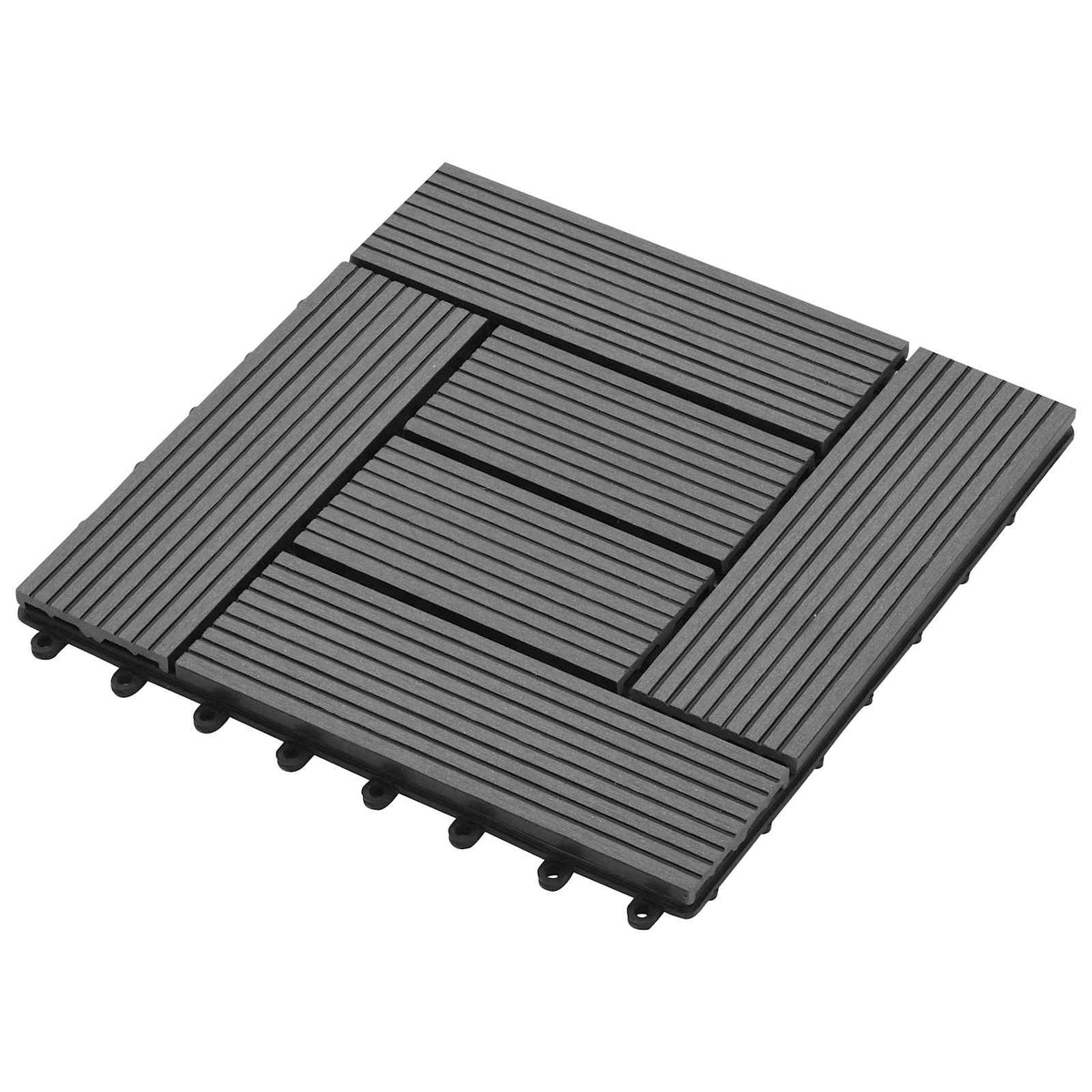 Vidaxl terras tegel 11 st grijs 30 x 30 cm wpc