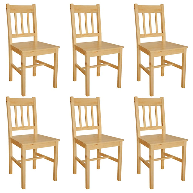 Vidaxl eetkamerstoelen 6 st grenenhout