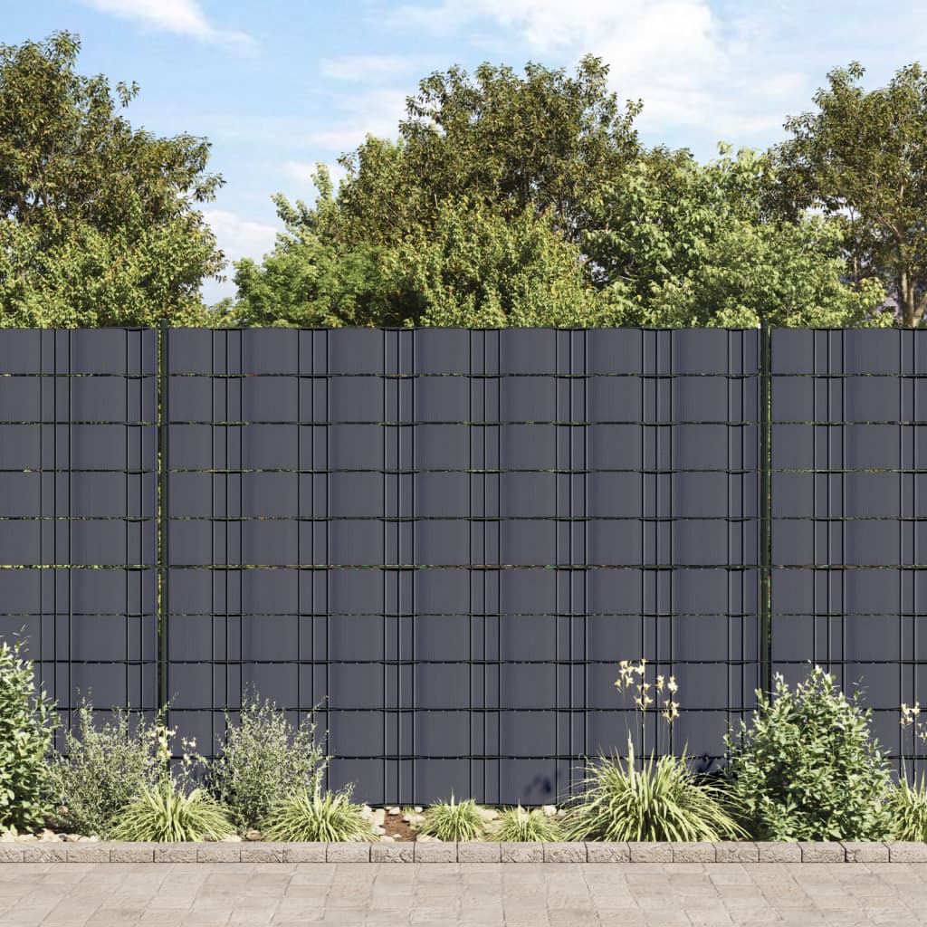 Vidaxl Garden Screen 70x0,19 M PVC Dunkelgrau