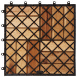 Vidaxl terras tegel 10 st bruin 30 x 30 cm acacia hardhout