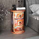 Vidaxl kast met 3 lades massief gerecycled hout