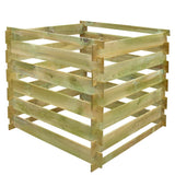 VIDAXL -Kompost -Mülleimer Square 0,54 m³ Holz