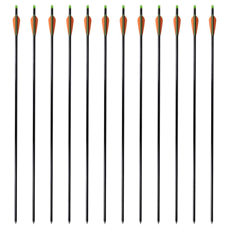 VIDAXL -Pfeile Compound Bogen Standard 30 0,8 cm Faser -Optik 12 Teile