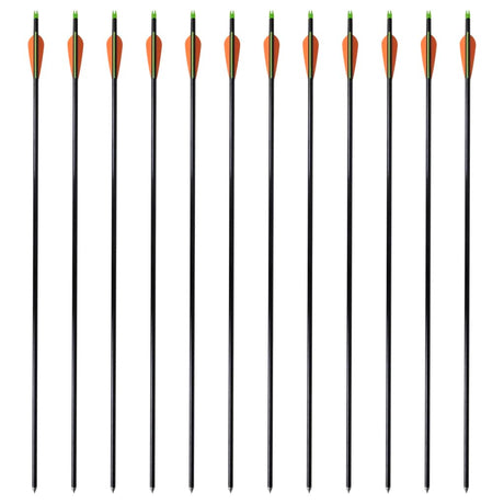 VIDAXL -Pfeile Compound Bogen Standard 30 0,8 cm Faser -Optik 12 Teile