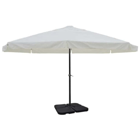 Vidaxl Parasol mit tragbarem Basisaluminium (weiß)
