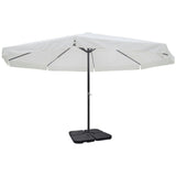 Vidaxl Parasol mit tragbarem Basisaluminium (weiß)
