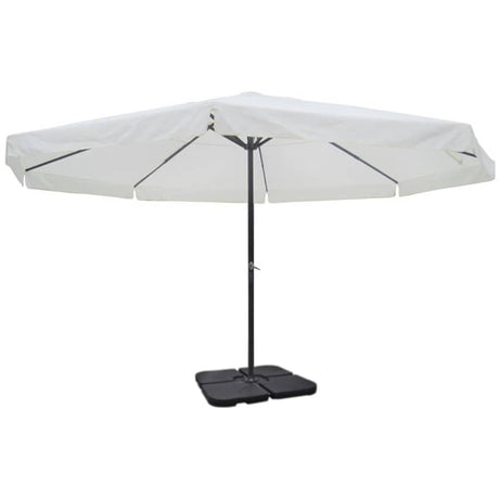 Vidaxl Parasol mit tragbarem Basisaluminium (weiß)