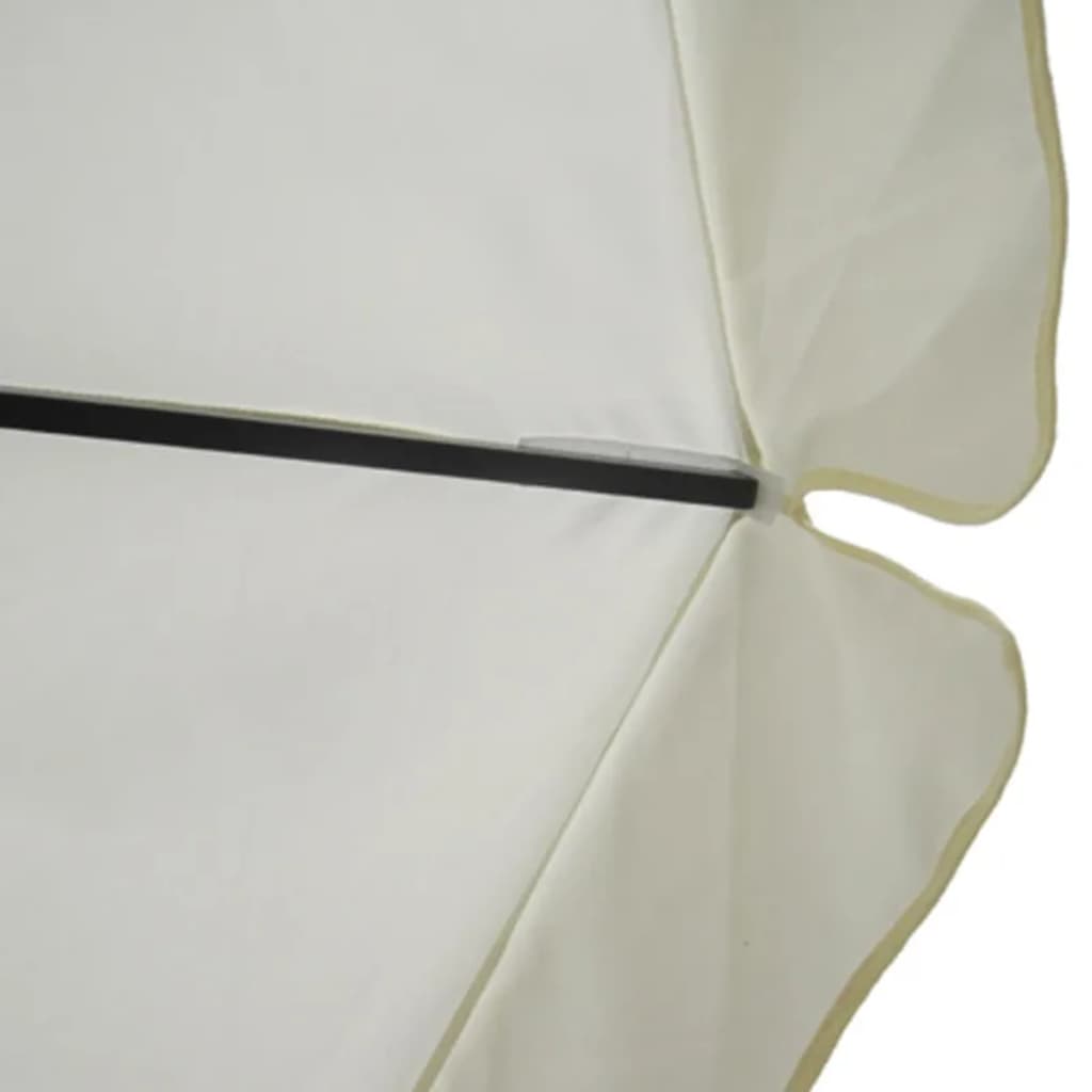 Vidaxl Parasol mit tragbarem Basisaluminium (weiß)