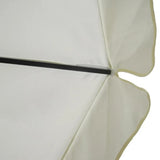 Vidaxl Parasol mit tragbarem Basisaluminium (weiß)