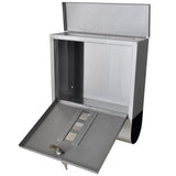 Vidaxl Doppel -Buchstabenbox auf Edelstahlstandard