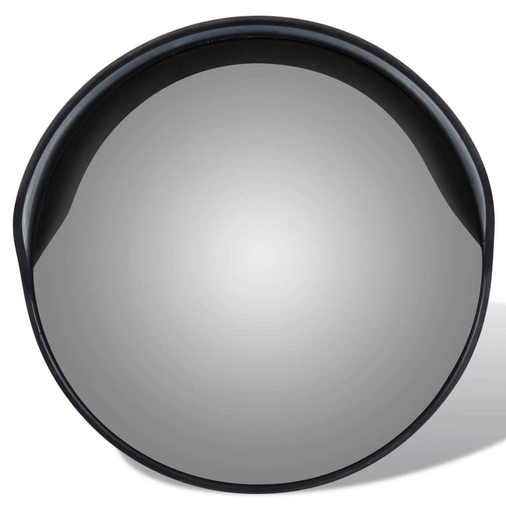 Vidaxl -Verkehrsspiegel für Outdoor 30 cm PC Plastik Black schwarz