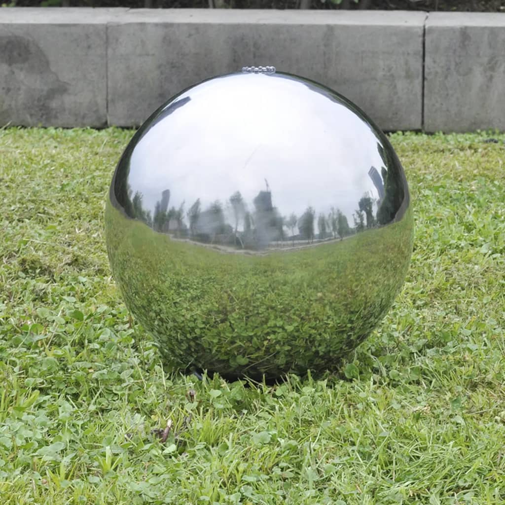 Vidaxl Garden Fountain mit LEDs 30 cm Edelstahl