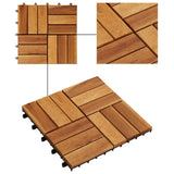 VIDAXL -Terrassenfliesen 30 x 30 cm Akazie -Set von 20