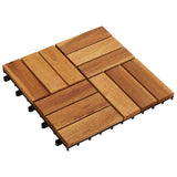 VIDAXL -Terrassenfliesen 30 x 30 cm Akazie -Set 30
