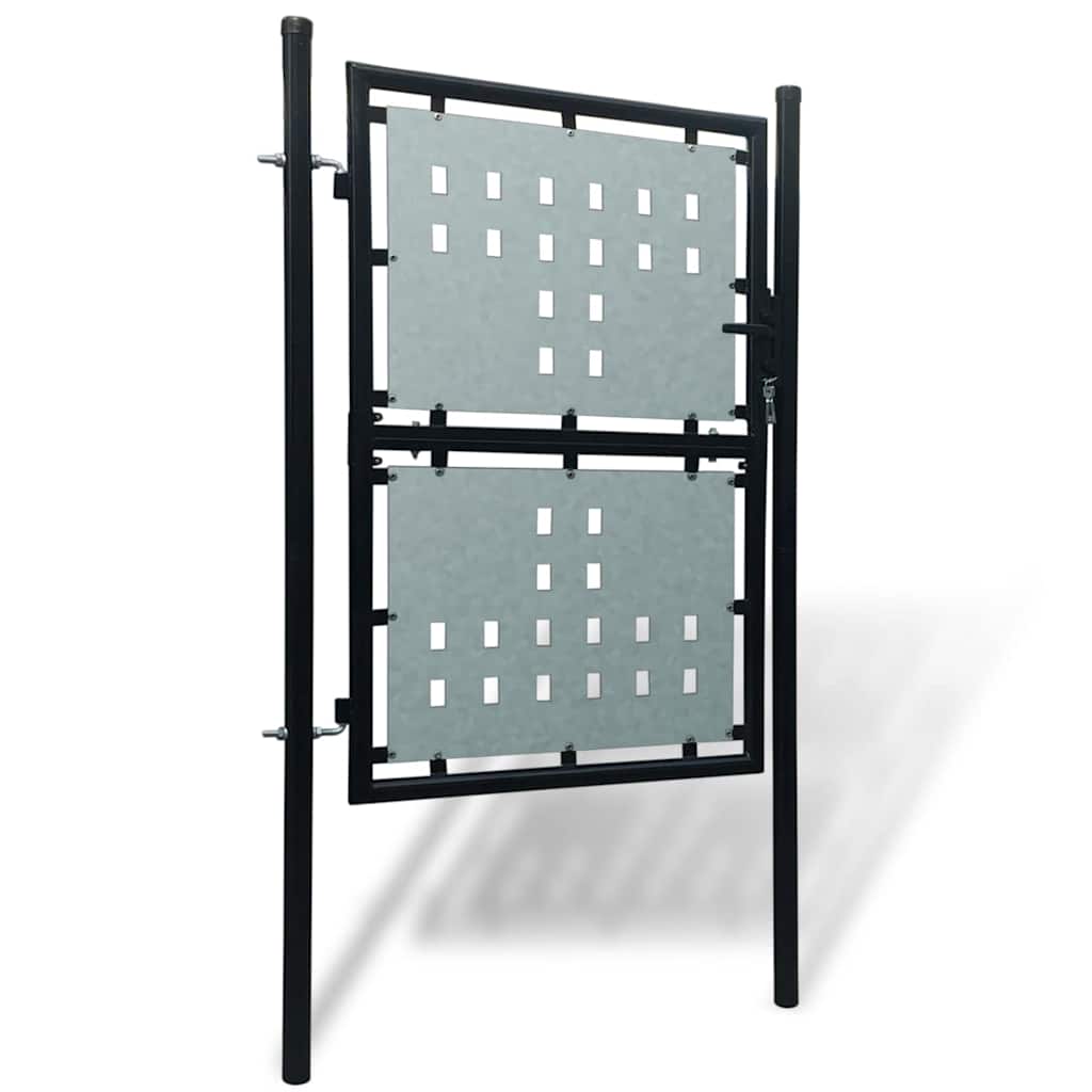 Vidaxx schwarzes eintüriges Zauntor 100x150 cm