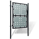Vidaxx schwarzes eintüriges Zauntor 100x150 cm