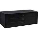 Vidaxl Toolbox mit 3 Schubladen aus Metallschwarz