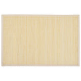 VIDAXL 6 SCATEMATS BAMBOO 30 x 45 cm natürlich