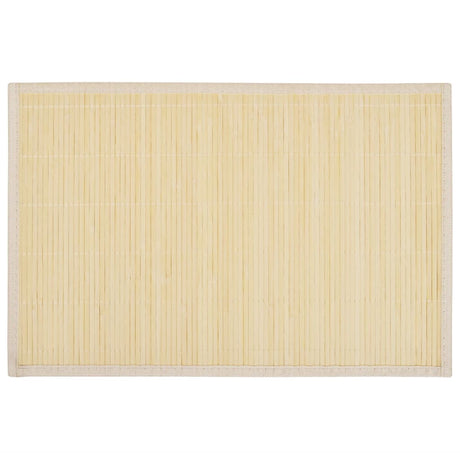 VIDAXL 6 SCATEMATS BAMBOO 30 x 45 cm natürlich
