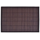 VIDAXL 6 SCAMMATS BAMBOO 30 x 45 cm dunkelbraun