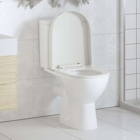 Vidaxl Toilettensitz weiche quadratische weiße Weiße