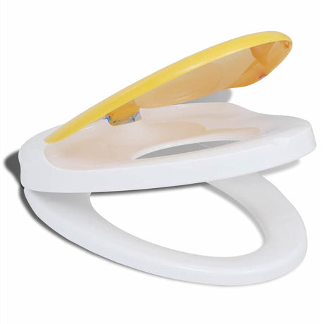 VidaXL Toilettensitz für Erwachsene Kinder Soft-Close Weiß und Gelb