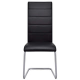 Vidaxl eetkamerstoelen 2 st kunstleer zwart