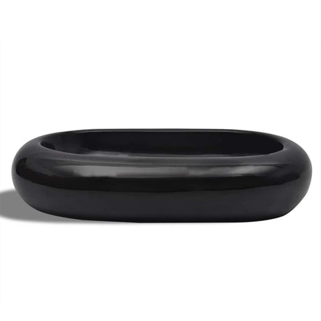 Vidaxl Washbe, Keramik, Oval, Schwarz
