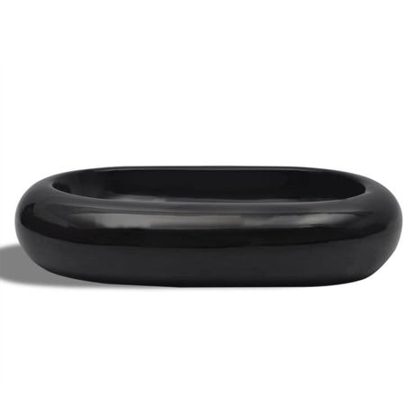 Vidaxl Washbe, Keramik, Oval, Schwarz