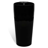 Vidaxl Stehende Waschbecken mit Landung und Taphole Black Round Ceramics