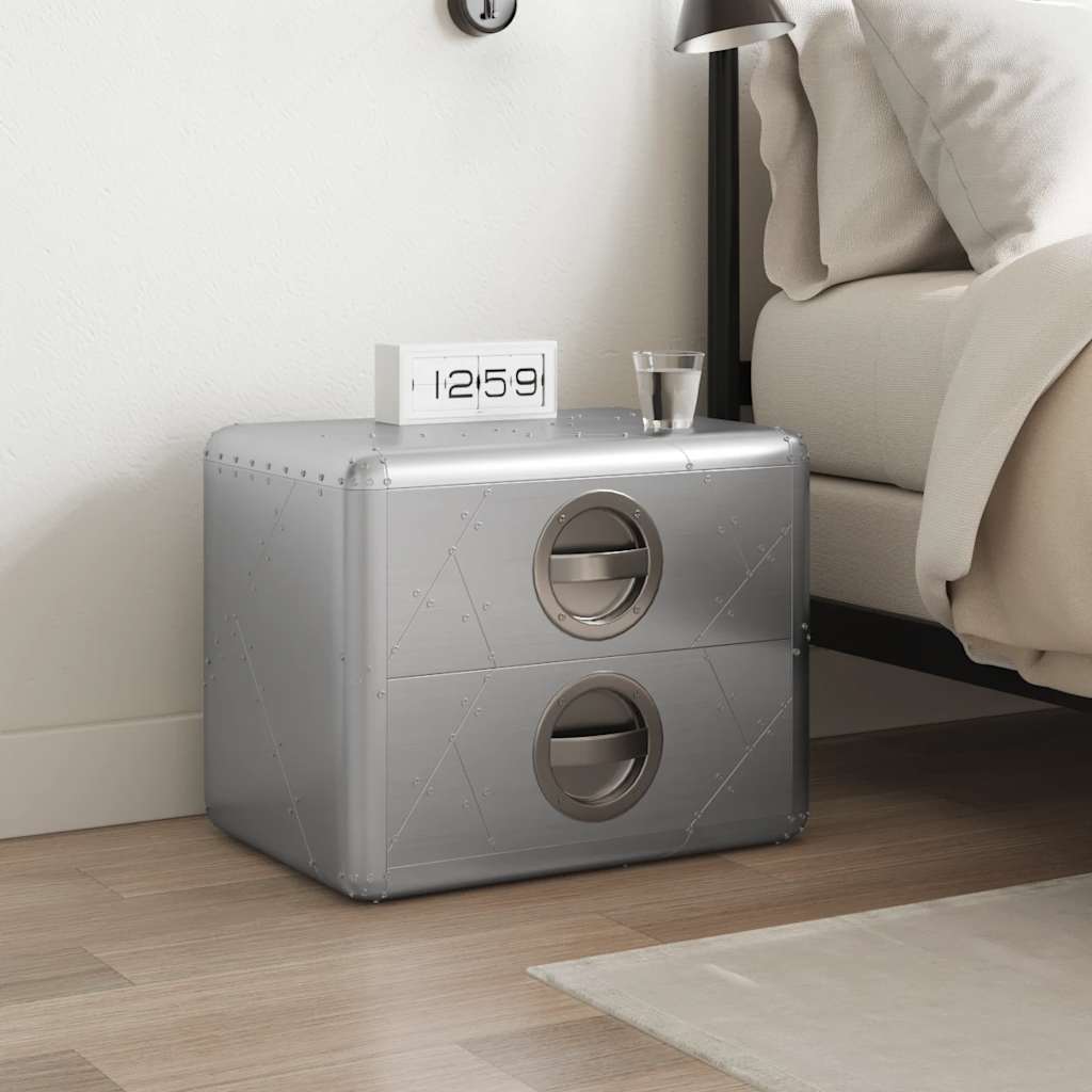 Vidaxl bijzettafel met 2 lades in vintage luchtvaartstijl