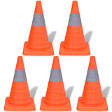 VIDAXL -Verkehrskegel faltet 42 cm 5 Teile