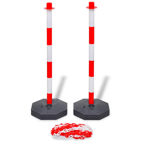 VIDAXL -Ketten -Post -Set mit Plastikkette 10 m