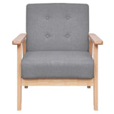 Vidaxl fauteuil stof lichtgrijs