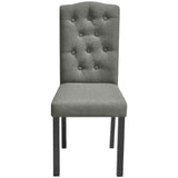 Vidaxl eetkamerstoelen 2 st stof grijs