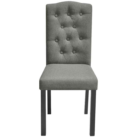 Vidaxl eetkamerstoelen 2 st stof grijs