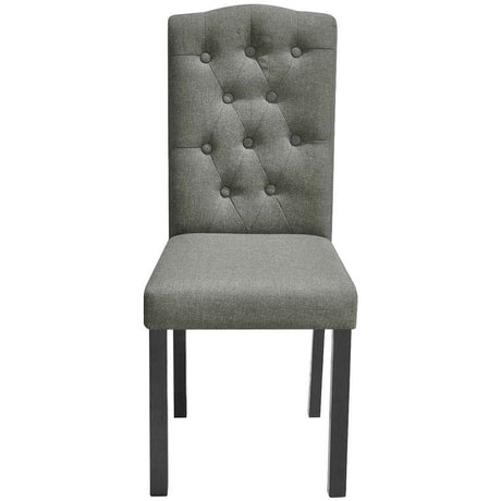 Vidaxl eetkamerstoelen 4 st stof grijs