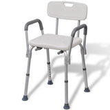 Vidaxl Duschstuhl Aluminium Weiß