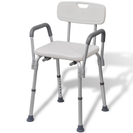 Vidaxl Duschstuhl Aluminium Weiß