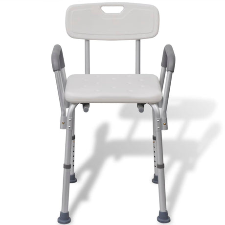 Vidaxl Duschstuhl Aluminium Weiß