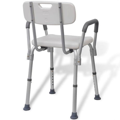 Vidaxl Duschstuhl Aluminium Weiß