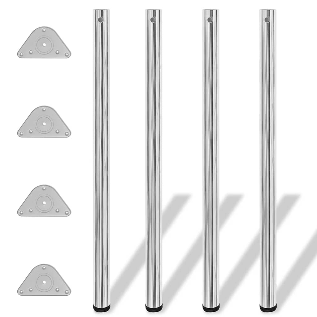 Vidaxl tafelpoten in hoogte verstelbaar chroom 1100 mm 4 st