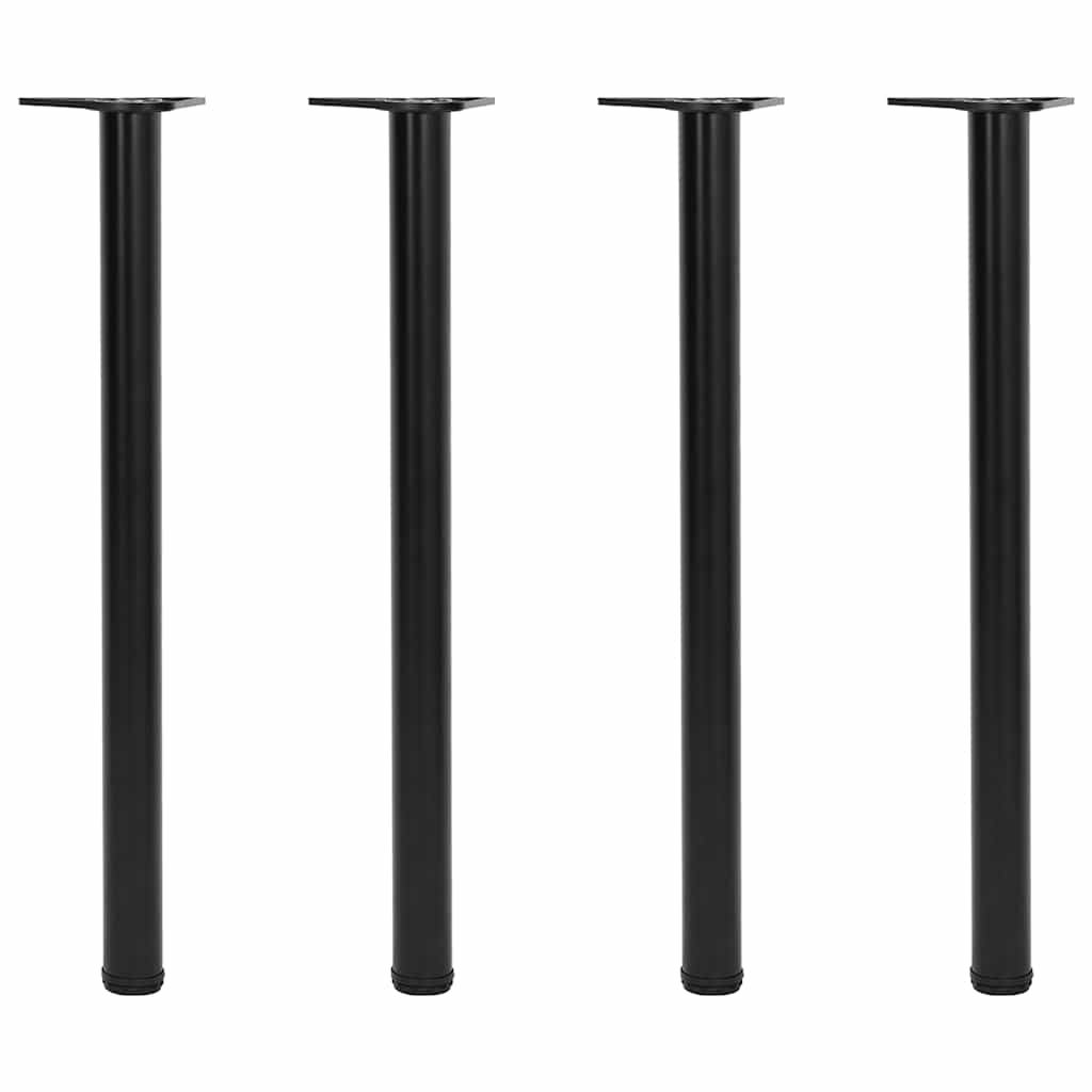 Vidaxl tafelpoten in hoogte verstelbaar zwart 870 mm 4 st