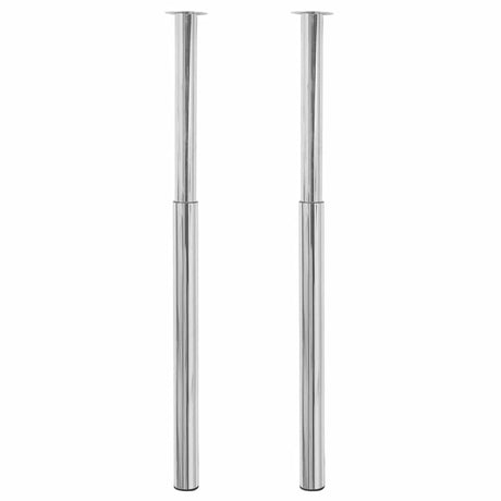 Vidaxl tafelpoten telescopisch 710-1100 mm chroom 2 st