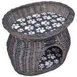 Vidaxl Cat Bed House Kratzerpfosten mit Kissenweiden